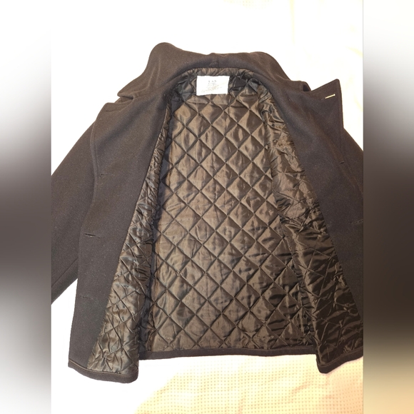 Vintage STYLE repro U.S.NAVY PEA COAT men Size XL Navy Civilian - Picture 3 of 6